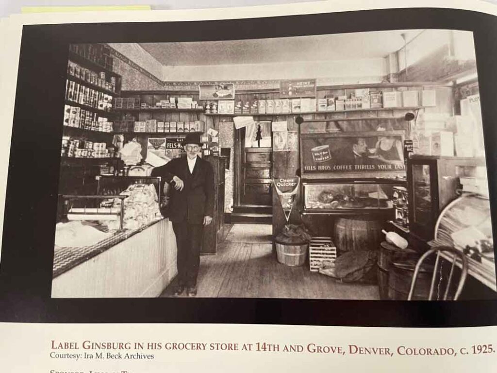 Historical photo in grocery store