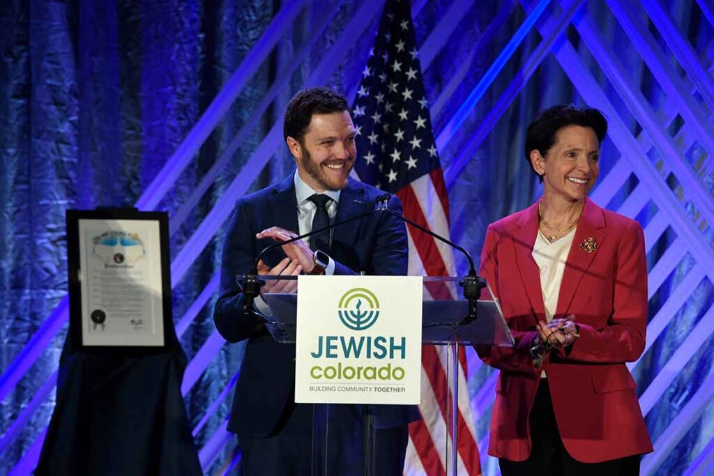 Board Chair Ben Lusher and President & CEO Renée Rockford at 2025 JEWISHcolorado Signature Event