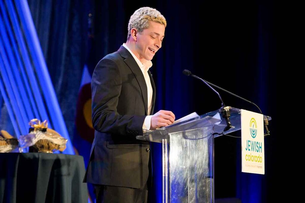 JSC leader Sam Allen speaks at 2025 JEWISHcolorado Signature Event