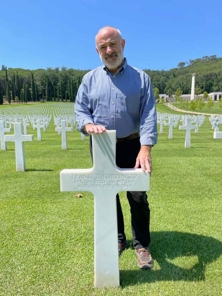 Frank Kurzinger cross headstone