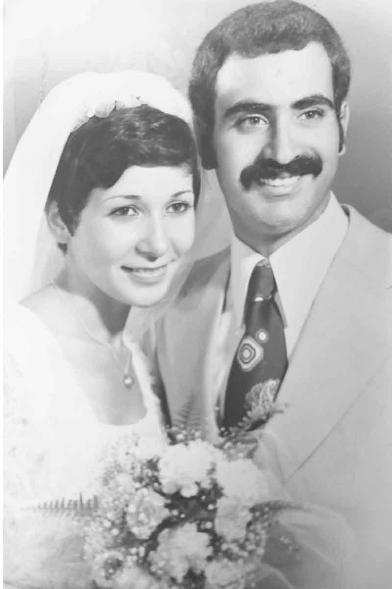 Omri's grandparents, Eliezer and Elian, on their wedding day