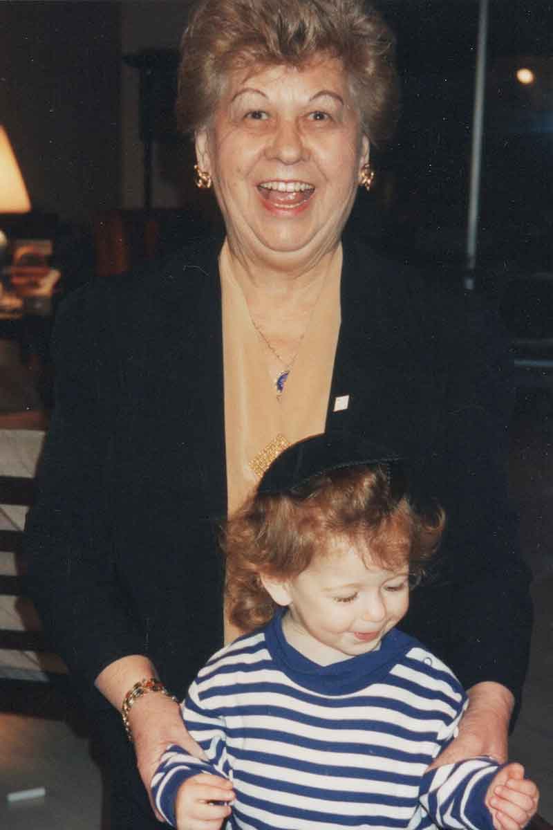 Sarah Fishman with her grandmother