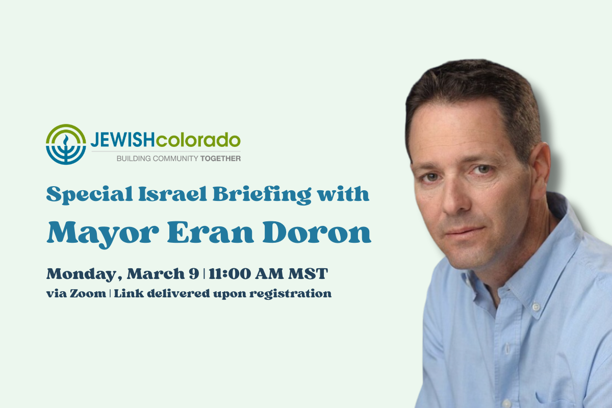 Israel Update with Mayor Eran Doron