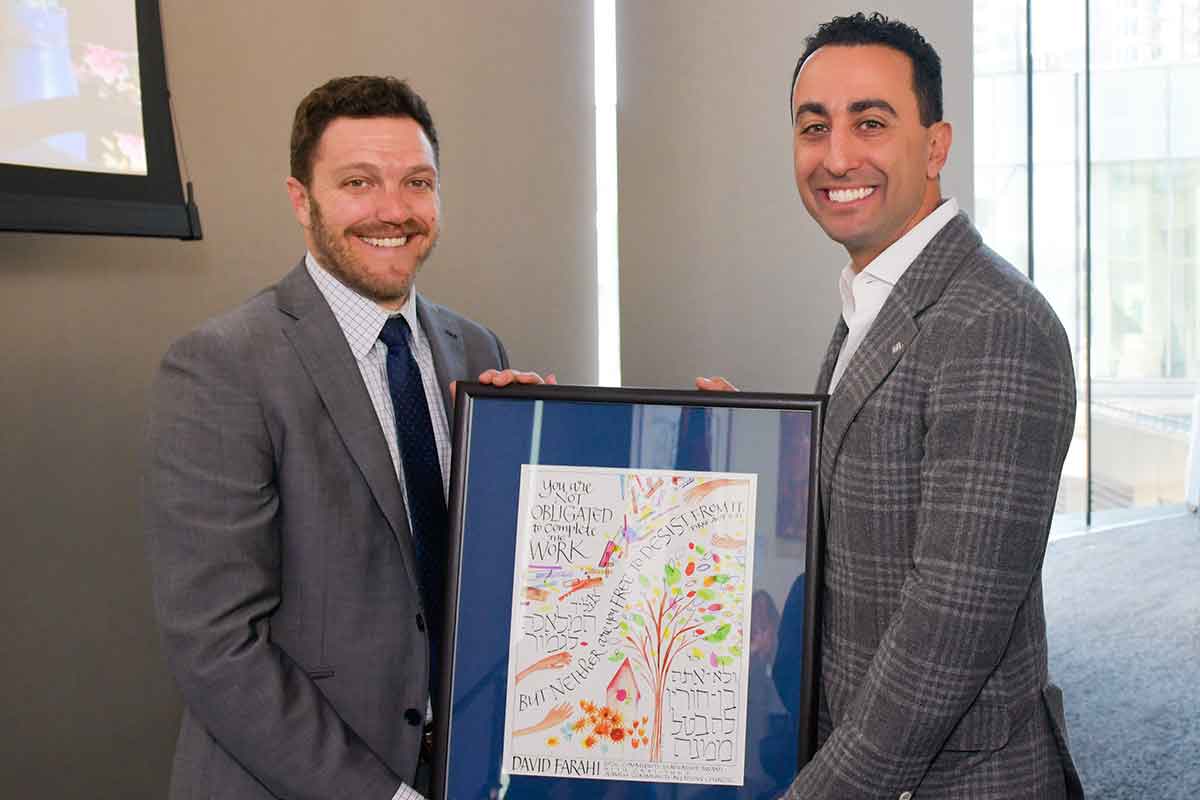 Ben Lusher and David Farahi at the 2026 JCRC Luncheon