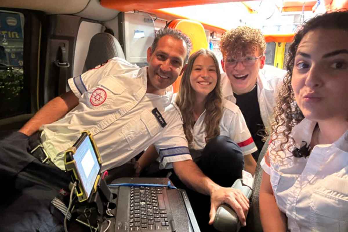 Tomer volunteering with Magen David Adom