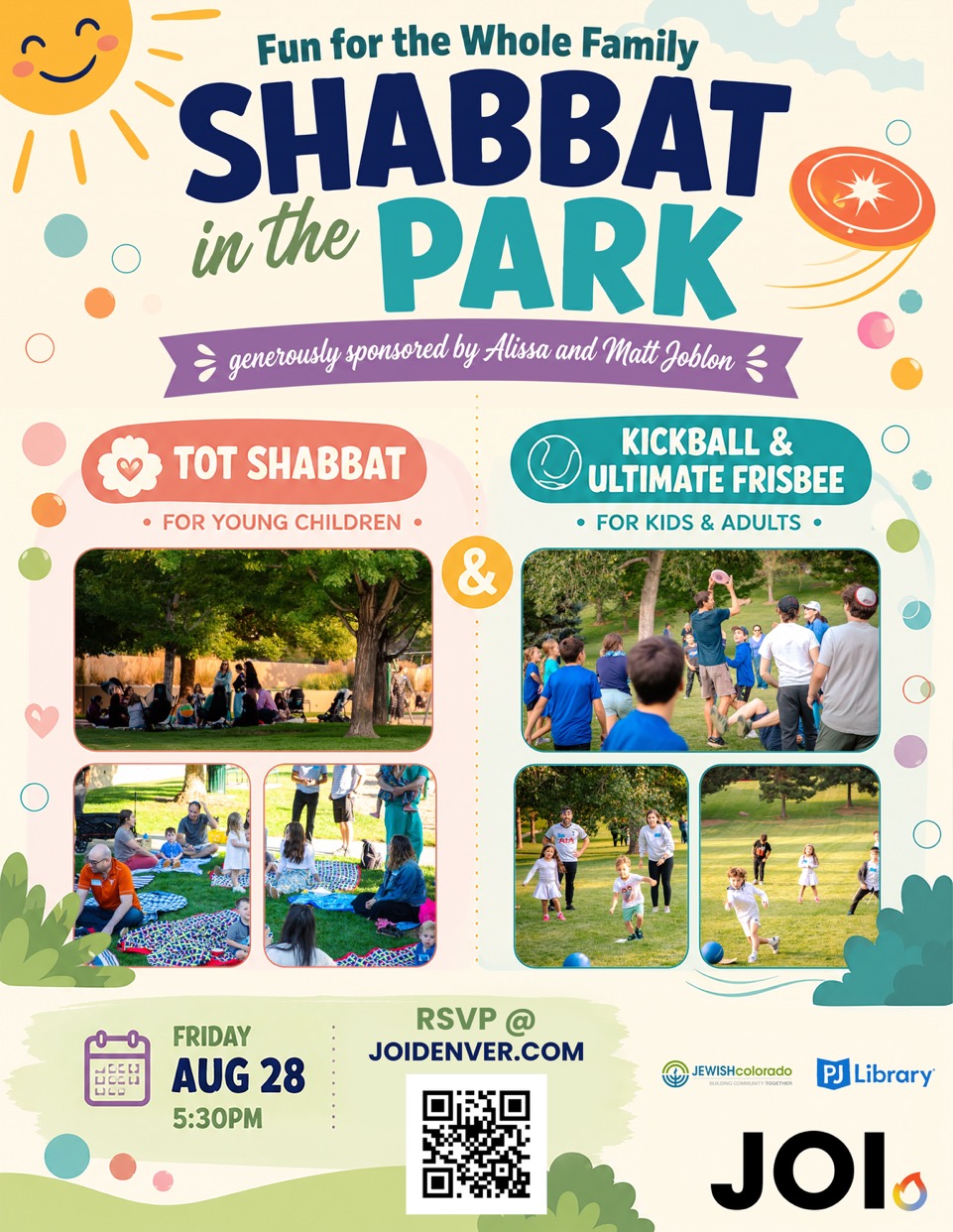 JOI Denver Shabbat in the Park in partnership with PJ Library