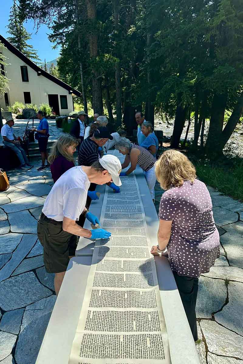 Cleaning Torah scrolls from Mississippi