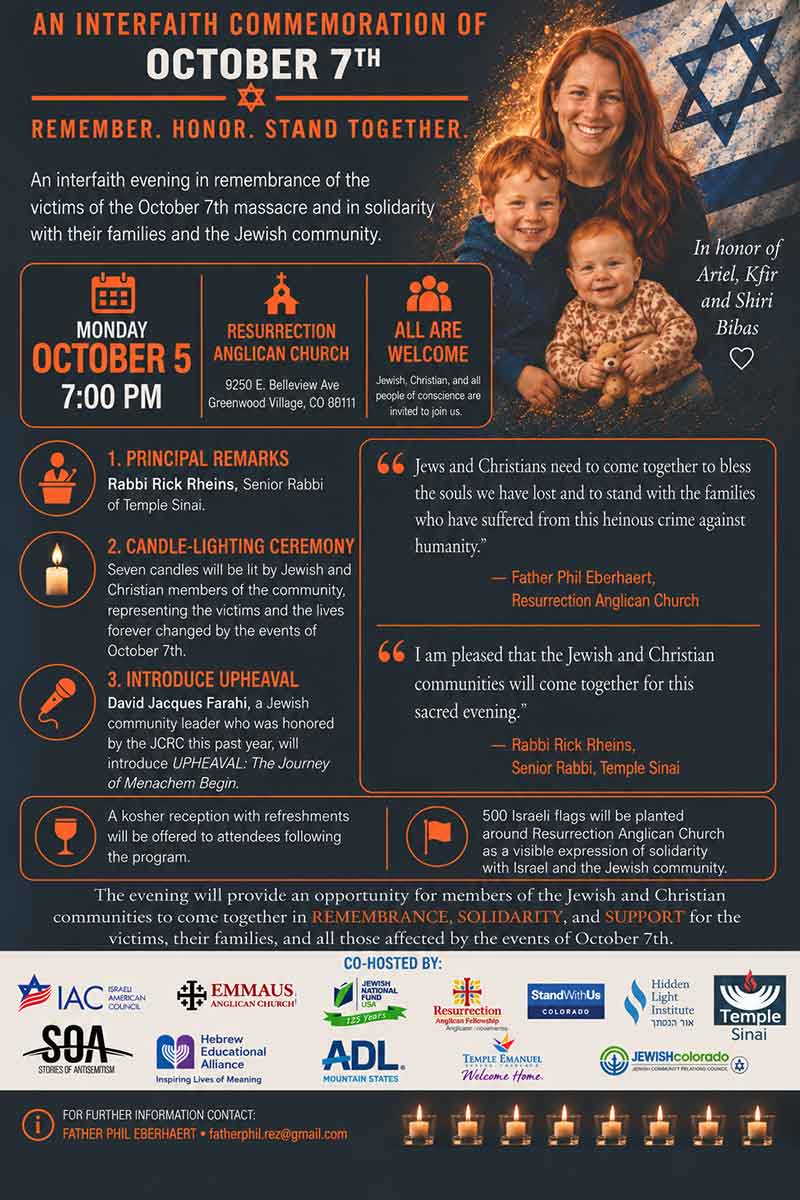 Interfaith Commemoration flyer
